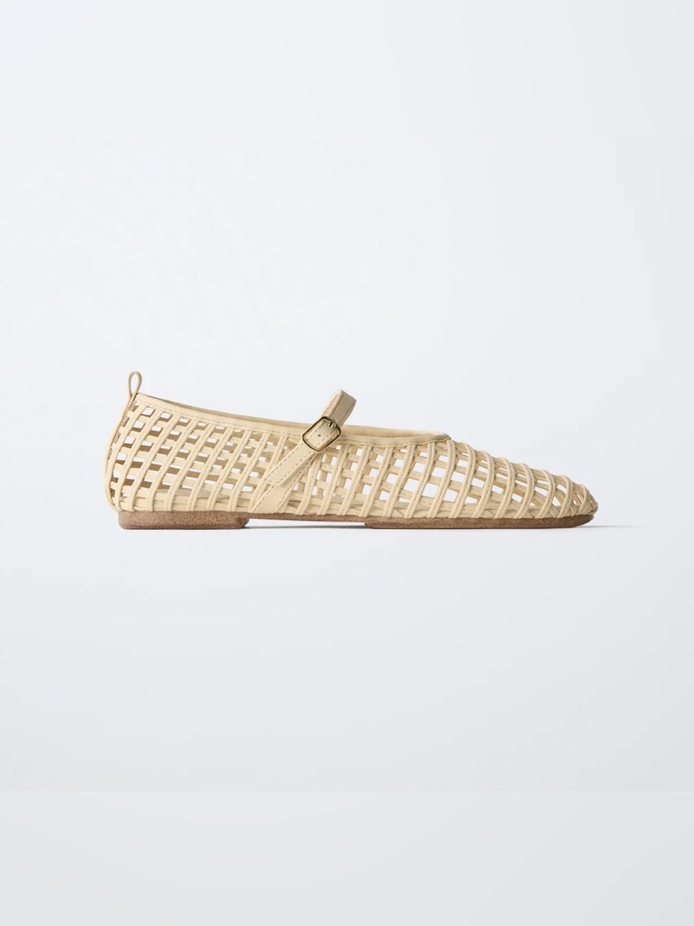 ZARA CUT-OUT BALLET FLATS NWT
Size: 36, 38 * Color: Beige 
Mary Jane